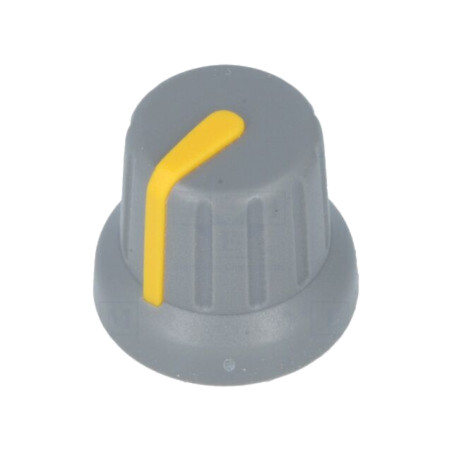 Buton rotativ; miniaturale,cu indicator; ABS; Øax: 6mm; Ø16x14mm