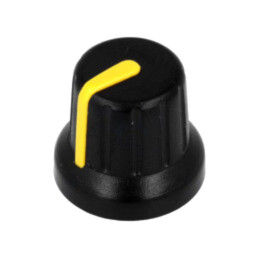 Buton rotativ; miniaturale,cu indicator; ABS; Øax: 6mm; Ø16x14mm