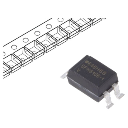 Optocuplor; SMD; Ch: 1; OUT: tranzistori; Uizol: 5,3kV; Uce: 70V