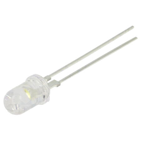 LED; alb cald; 5mm; 45000mcd; 30°; Parte frontală: convex; -30÷85°C