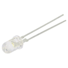 LED; albă; 5mm; 45000mcd; 30°; Parte frontală: convex; 3,2÷3,6VDC