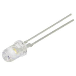 LED; alb rece; 5mm; 45000mcd; 30°; Parte frontală: convex; -30÷85°C