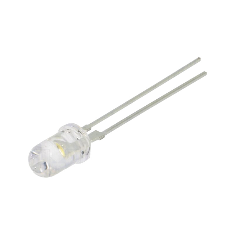 LED; alb rece; 5mm; 45000mcd; 30°; Parte frontală: convex; -30÷85°C LED; alb rece; 5mm; 45000mcd; 30°; Parte frontală: convex; -30÷85°C