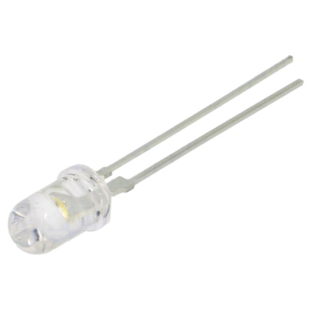 LED; alb rece; 5mm; 45000mcd; 30°; Parte frontală: convex; -30÷85°C
