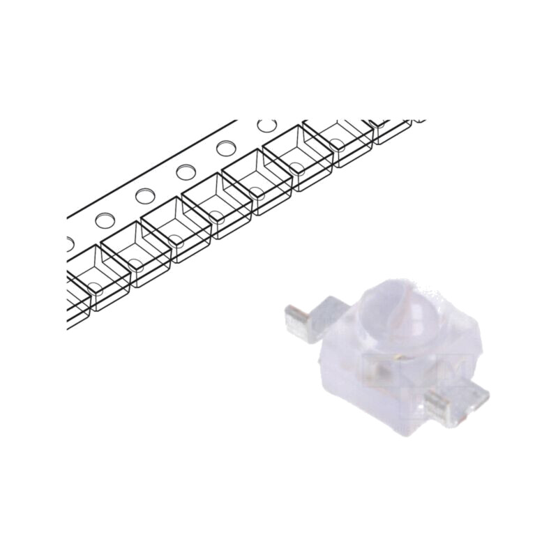 Emiţător IR; 940nm; transparent; 40mW; 50°; 1,15÷1,6VDC; SMD; 100mA Emiţător IR; 940nm; transparent; 40mW; 50°; 1,15÷1,6VDC; SMD; 100mA