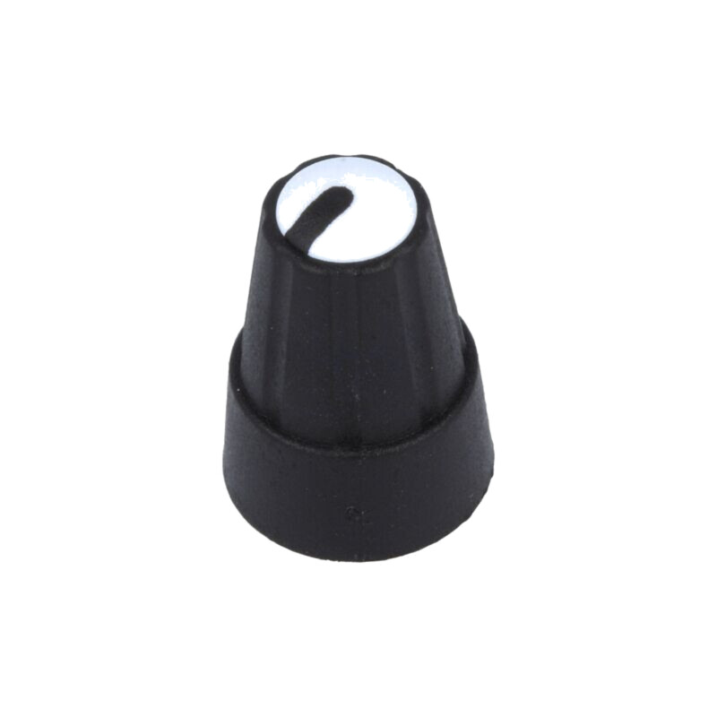 Buton rotativ; miniaturale; plastic; Øax: 6mm; Ø13x19mm; neagră Buton rotativ; miniaturale; plastic; Øax: 6mm; Ø13x19mm; neagră