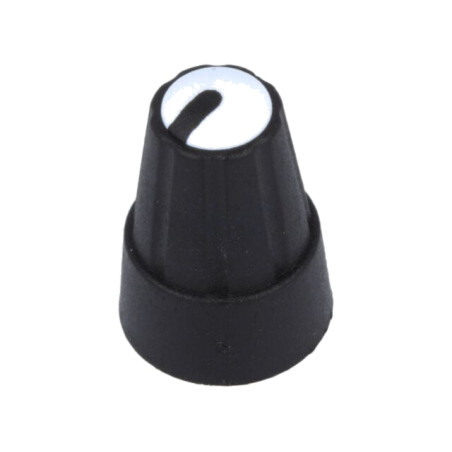 Buton rotativ; miniaturale; plastic; Øax: 6mm; Ø13x19mm; neagră