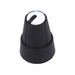 Buton rotativ; miniaturale; plastic; Øax: 6mm; Ø13x19mm; neagră