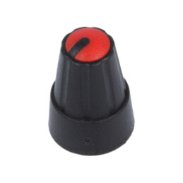 Buton rotativ; miniaturale; plastic; Øax: 6mm; Ø13x19mm; neagră