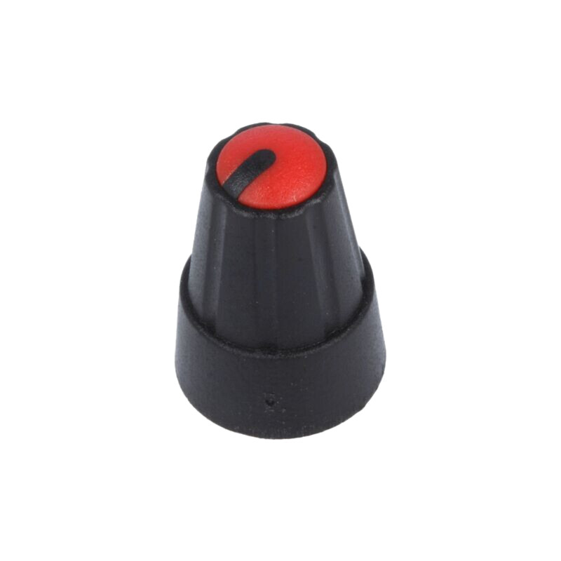 Buton rotativ; miniaturale; plastic; Øax: 6mm; Ø13x19mm; neagră