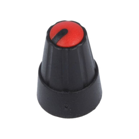 Buton rotativ; miniaturale; plastic; Øax: 6mm; Ø13x19mm; neagră