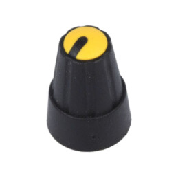 Buton rotativ; miniaturale; plastic; Øax: 6mm; Ø13x19mm; neagră