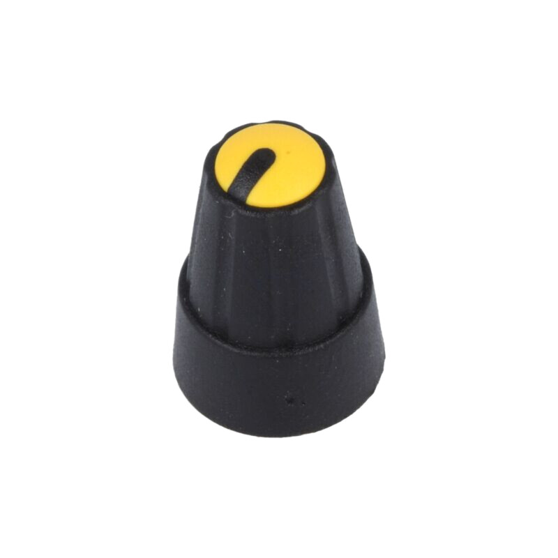 Buton rotativ; miniaturale; plastic; Øax: 6mm; Ø13x19mm; neagră Buton rotativ; miniaturale; plastic; Øax: 6mm; Ø13x19mm; neagră