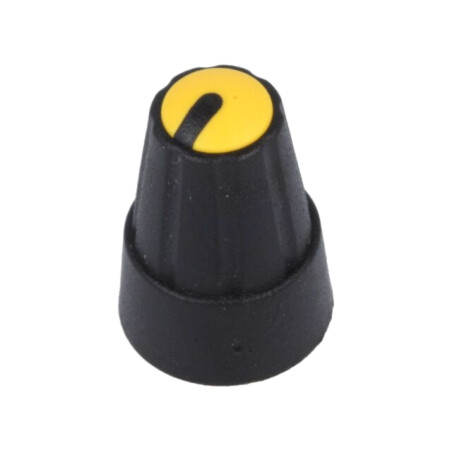 Buton rotativ; miniaturale; plastic; Øax: 6mm; Ø13x19mm; neagră