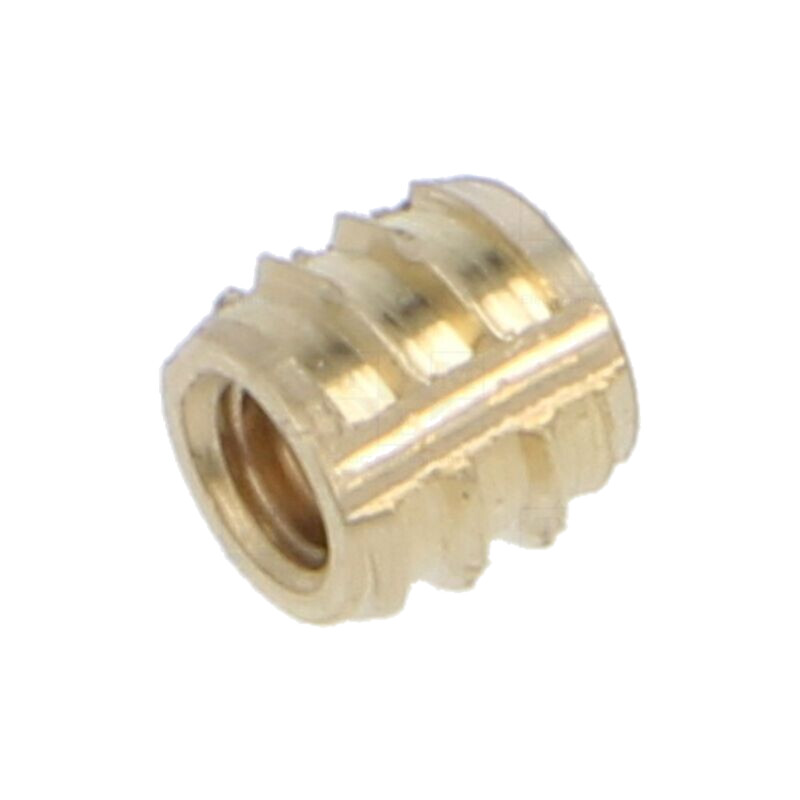 Adaos filetat; alamă; M2,5; Lung: 4mm; Caracteristici: duroplast Adaos filetat; alamă; M2,5; Lung: 4mm; Caracteristici: duroplast