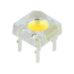 LED Super Flux; alb cald; 7,62x7,62mm; 60÷65lm; 120°; 35mA