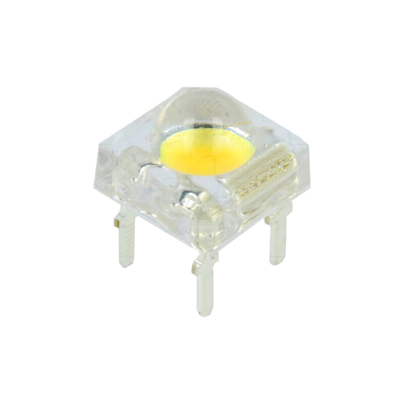 LED Super Flux; alb cald; 7,62x7,62mm; 60÷65lm; 120°; 35mA