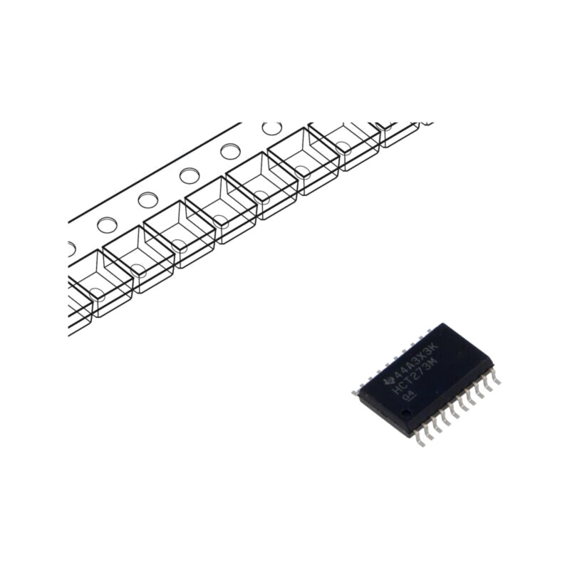 IC: digital; flip-flop D; Ch: 8; SMD; SO20; HCT IC: digital; flip-flop D; Ch: 8; SMD; SO20; HCT