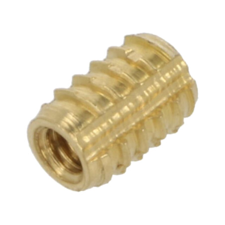 Adaos filetat; alamă; M2; BN 37915; Lung: 4,8mm; pt.plastic