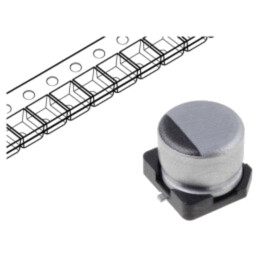 Condensator: electrolitic; low ESR; SMD; 220uF; 35VDC; Ø8x10mm