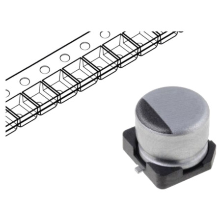 Condensator: electrolitic; low ESR; SMD; 220uF; 35VDC; Ø8x10mm