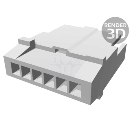 Conector: cablu-cablu; mufă; tată; PIN: 6; EI; drept; pe cablu; 2,5mm