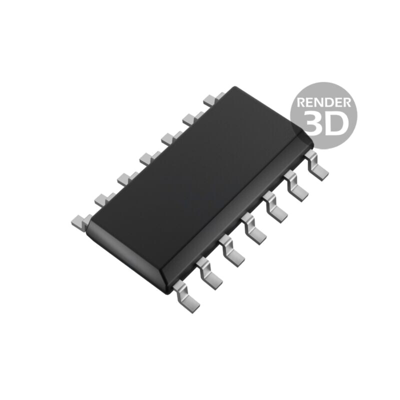 IC: digital; NAND; Ch: 4; IN: 2; SMD; SOP14; 3÷18VDC; -55÷125°C; CD4000 IC: digital; NAND; Ch: 4; IN: 2; SMD; SOP14; 3÷18VDC; -55÷125°C; CD4000
