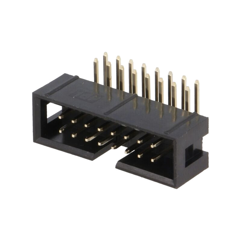 Conector: IDC; soclu; tată; PIN: 16; în unghi 90°; THT; 2,54mm; 2x8 Conector: IDC; soclu; tată; PIN: 16; în unghi 90°; THT; 2,54mm; 2x8
