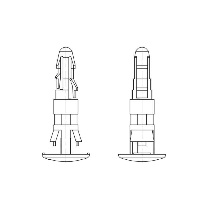 Ştift de montare; poliamidă 66; Lung: 16mm; clichet/clichet Ştift de montare; poliamidă 66; Lung: 16mm; clichet/clichet