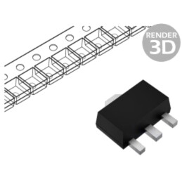 Tranzistor: PNP; bipolar; 80V; 4A; 2,5W; SC62,SOT89