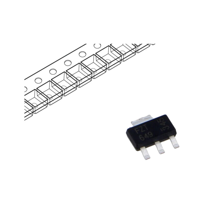 Tranzistor: NPN; bipolar; 25V; 3A; 3W; SOT223 Tranzistor: NPN; bipolar; 25V; 3A; 3W; SOT223