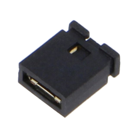 Conector: şiruri pini; jumper; mamă; 2,54mm; 1x2; Placare: aurit