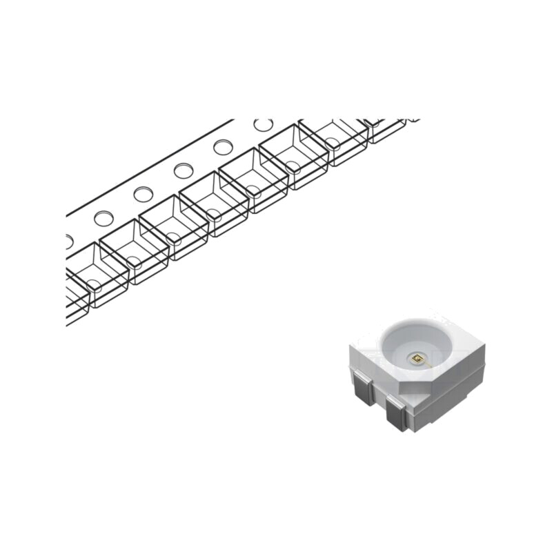 LED; roşie,albastru,galbenă; SMD; PLCC4; 2,1÷2,6/2,9÷3,4VDC; 120° LED; roşie,albastru,galbenă; SMD; PLCC4; 2,1÷2,6/2,9÷3,4VDC; 120°