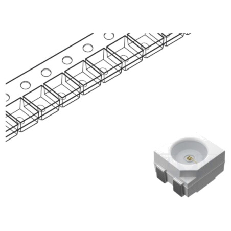 LED; roşie,albastru,galbenă; SMD; PLCC4; 2,1÷2,6/2,9÷3,4VDC; 120°