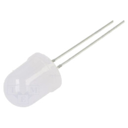LED; alb rece; 10mm; 5800mcd; 30°; Parte frontală: convex; -30÷85°C