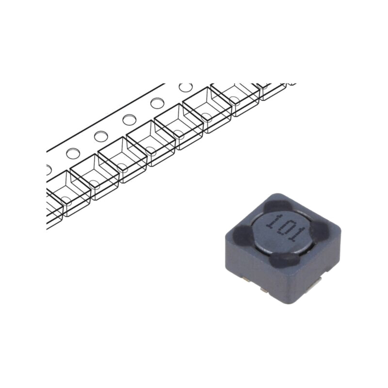Inductor: fir; SMD; 100uH; 600mA; 610mΩ; ±20%; 7,3x7,3x4,5mm