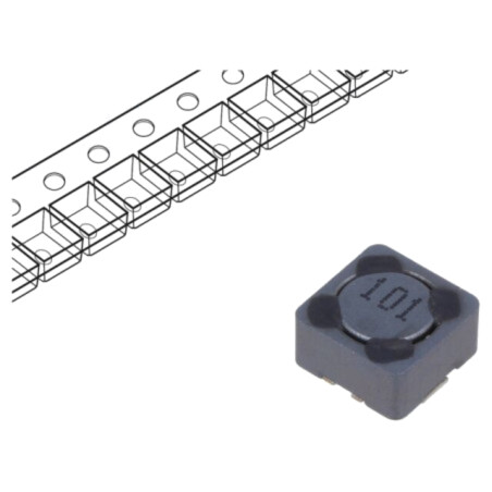 Inductor: fir; SMD; 100uH; 600mA; 610mΩ; ±20%; 7,3x7,3x4,5mm