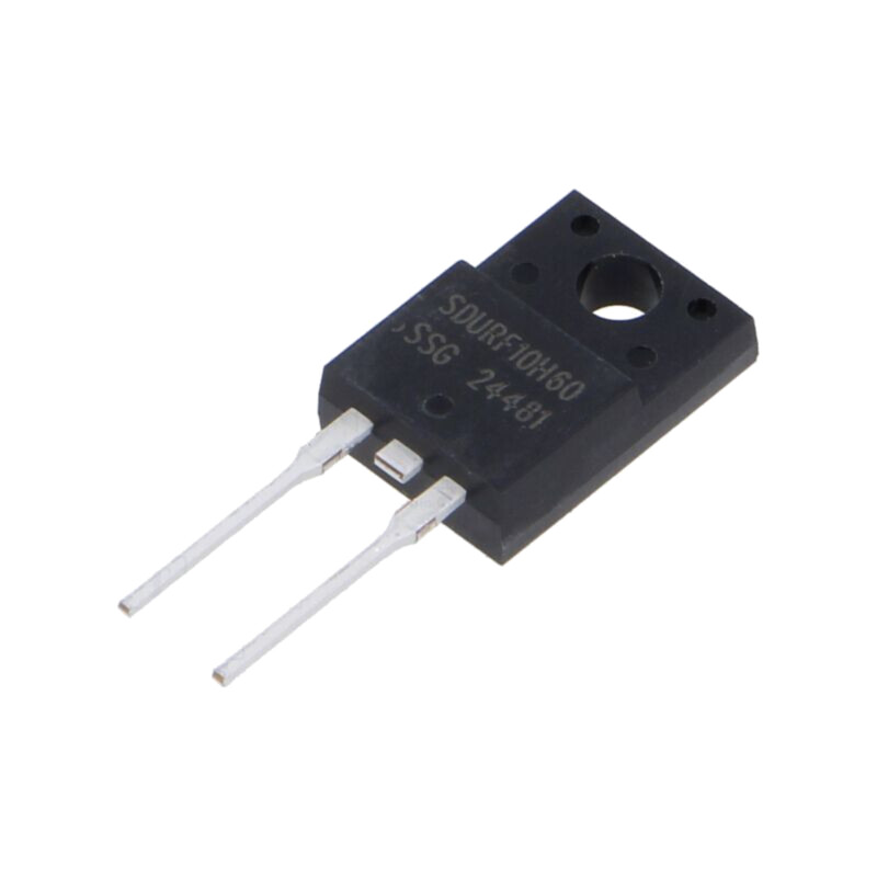 Diodă: redresoare; THT; 600V; 10A; tub; Ifsm: 100A; TO220FP-2; 32ns Diodă: redresoare; THT; 600V; 10A; tub; Ifsm: 100A; TO220FP-2; 32ns