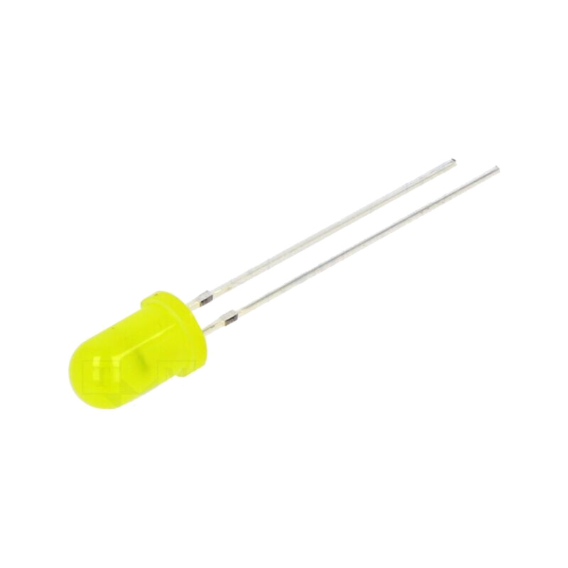 LED; galbenă; 5mm; 1120÷1560mcd; 30°; Parte frontală: convex; 6,8Hz LED; galbenă; 5mm; 1120÷1560mcd; 30°; Parte frontală: convex; 6,8Hz