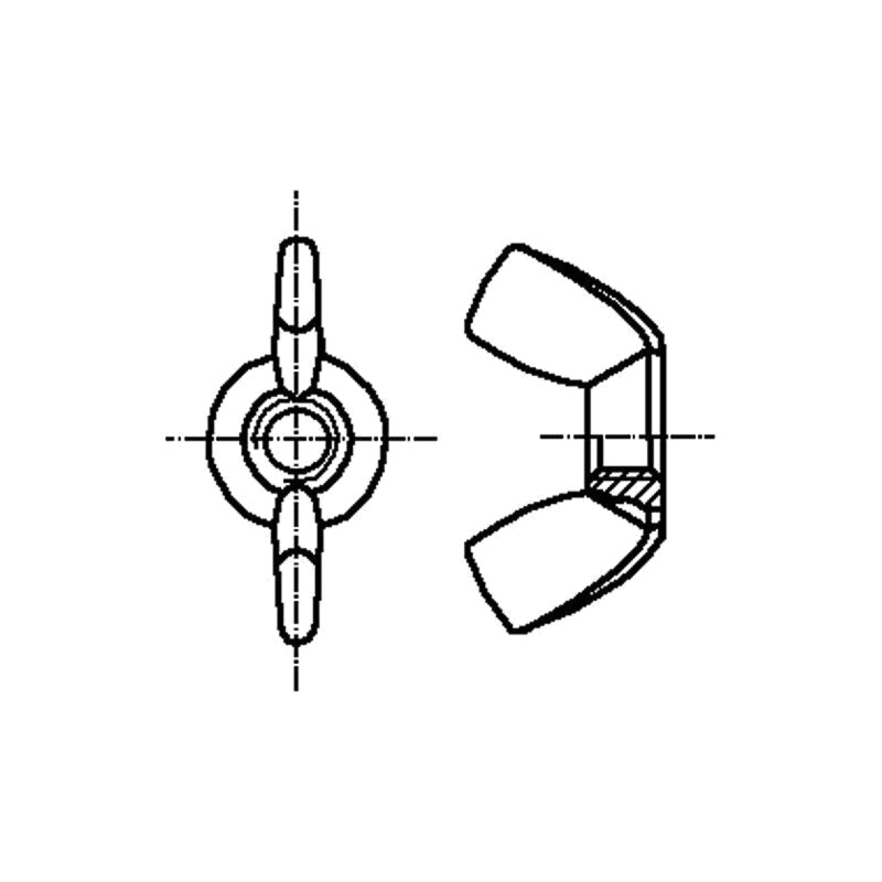 Piuliţă; fluture; M5; 0,8; oțel inoxidabil A2; BN 644