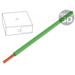Cablu; H05V-K; litat; Cu; 0,5mm2; PVC; verde; 300V,500V; 250m; bobină