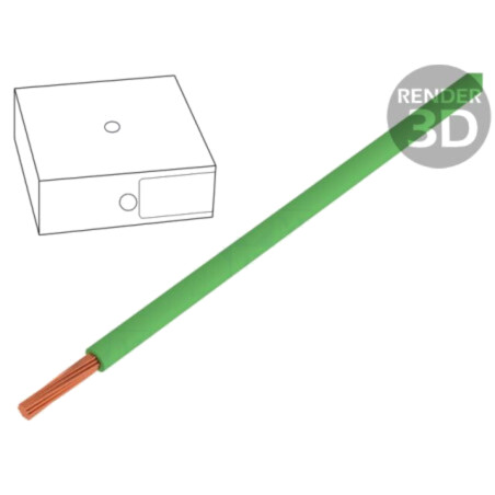 Cablu; H05V-K; litat; Cu; 0,5mm2; PVC; verde; 300V,500V; 250m; bobină