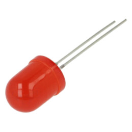 LED; roşie; 10mm; 3000mcd; 30°; Parte frontală: convex; 5÷20VDC