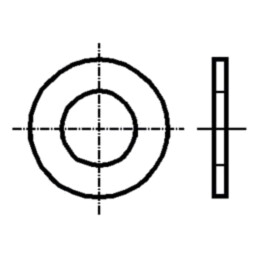 Şaibă; rotundă; M12; D28mm; h4mm; oţel; Acoperire: zinc; BN 716