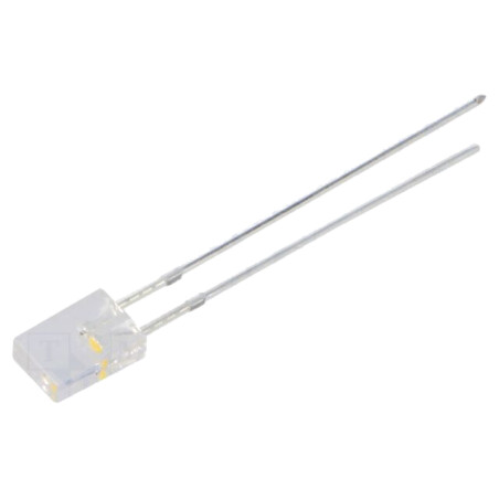 LED; alb cald,roşie; dreptunghiulară; 2x5x7mm; bipolară; 120°