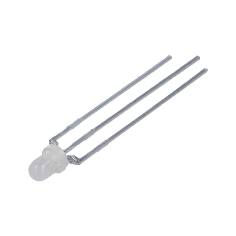 LED; roşie,verde; 3mm; 30mcd; 60°; Parte frontală: convex