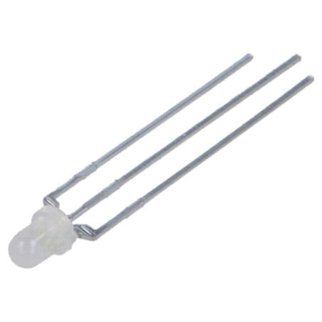 LED; roşie,verde; 3mm; 30mcd; 60°; Parte frontală: convex