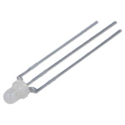 LED; roşie,verde; 3mm; 30mcd; 60°; Parte frontală: convex