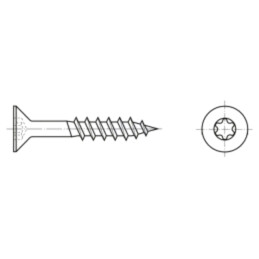 Şurub; pt.lemn; 6x60; Cap: îngropat; Torx®; TX25; Înălţ.cap: 3,6mm