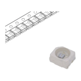 LED; albastru; SMD; 3528,PLCC4; 280mcd; 5,5÷20VDC; 3,5x2,8x1,9mm